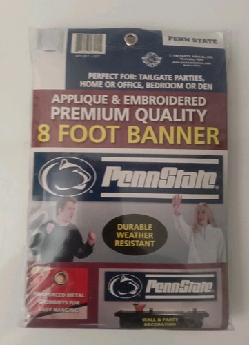 PENN STATE NCAA 8' X 2' BANNER 8 FOOT HEAVYWEIGHT NYLON SIGN - Picture 1 of 6