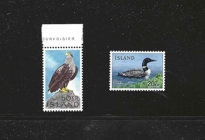 Bird Topicals-Iceland Sea Eagle & Common Loon-Scott 378 & 388-VF MNH