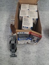 6 Pack Eaton CSB320BK-BX-LW Commercial 3-Way Toggle Switch