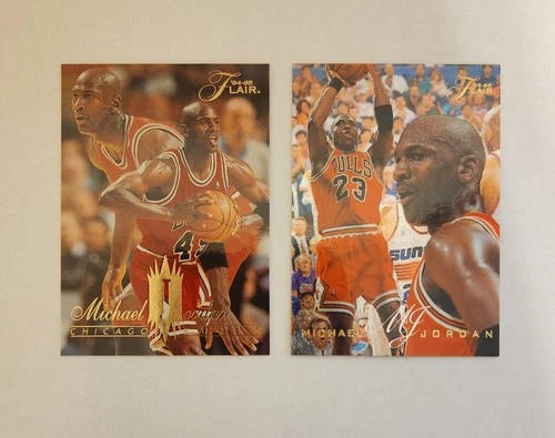 Michael Jordan 1995-96 Flair 15 and 1994-95 Flair 326 (2) card lot