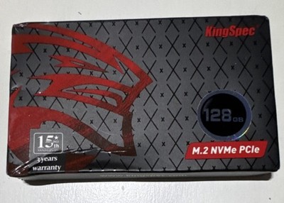 KingSpec 128GB M.2 NVMe PCIe Gen3 x2 2242 Internal SSD NE 2242 Black