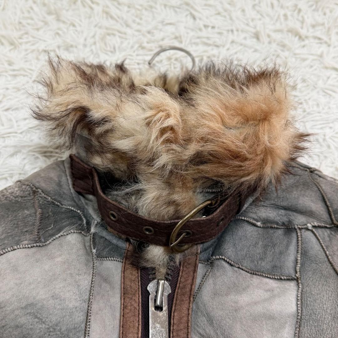 Avirex B-3 Patchwork Shearling Flight Jacket M Le… - image 3