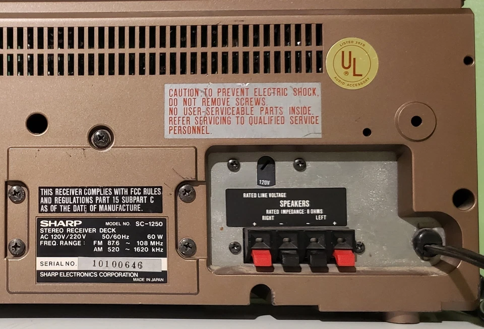 Boombox estéreo Sharp System 5000 SC-1250 de colección muy raro  Foto 4 de 4