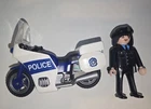 Playmobil Vintage 2003 Police Motorcycle 3986 Bike with police officer