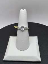 925 NEW Sterling Silver Ring Aquamarine White Topaz