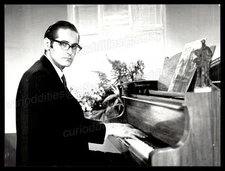 BILL EVANS Post-Bop Modal Cool Jazz Pianist Vintage Original B&W Press Photo