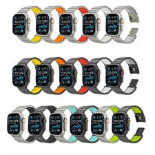 Magnetic Steel Silicone Strap Band For Apple Watch Ultra 3 11 10 9 8 7 6 SE3