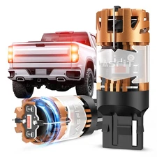 LASFIT 7440 7441 7440NA Red LED Turn Signal Brake Tail Light Anti Hyper Flash 2x