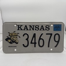 Kansas Wichita State University Shockers License Plate Expired