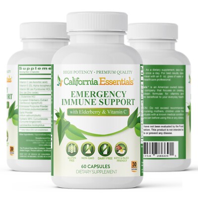 Rapid Emergency Immune Support for Healthy Immune Support -  60 Cap, Pack of 3