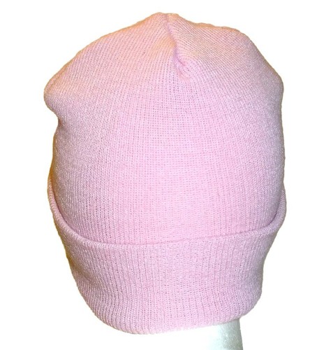 Kansas City Chiefs Womens All Pink Cuffed Beanie Winter Hat Cap New Tags Nfl - Picture 2 of 2