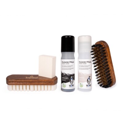 biped Schuhpflege Set für Rauleder / Wildleder Schuhe pflegen 5-teilig z2311