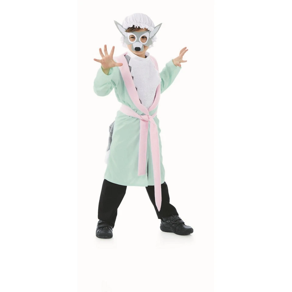 VENTA Máscara Disfraz Abuela Lobo Niños S - XL para Caperucita Roja Halloween Foto 3 de 4