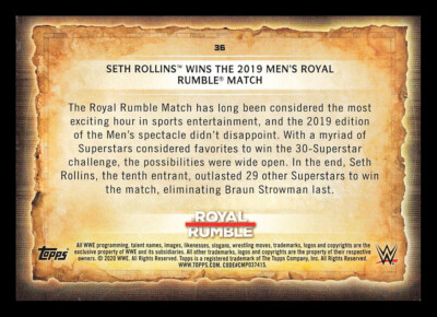 2020 RTWM #36: Rollins Wins 2019 Men's Royal Rumble