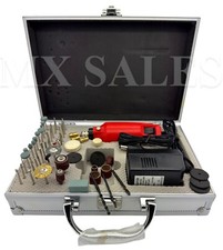 60 Pc Rotary Tool Kit Hobby Craft Cut Drill Grind Glass Jewelry Buffing Sanding