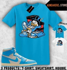 Shirt Match AJ 1 High OG UNC Reimagined Sneaker Matching Tee Sneakerhead Scrooge