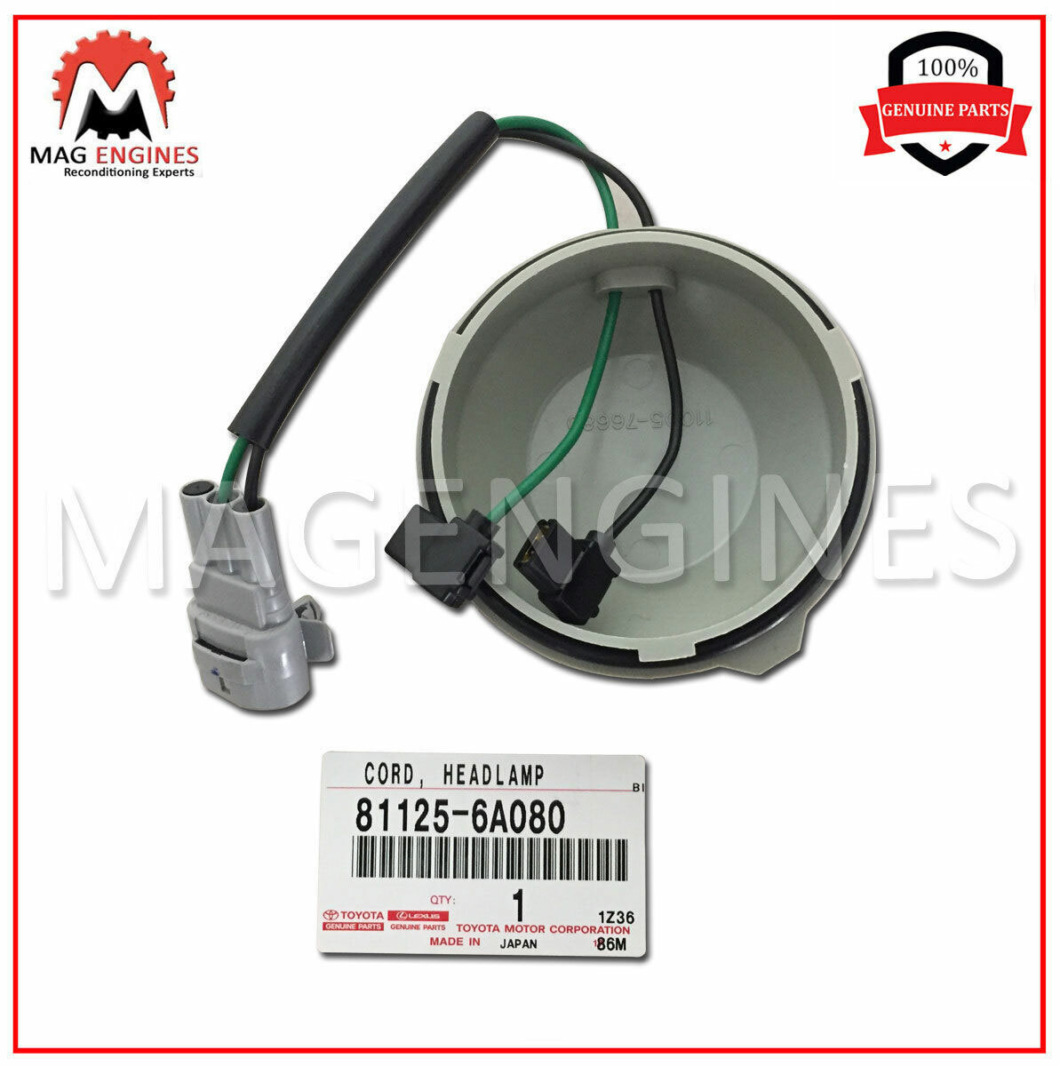 81125-6A080 GENUINE OEM HEADLAMP CORD 811256A080 | eBay