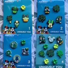Crocs Handmade jibbitz 5pc disney Mickey Minnie St Patrick's Day shoe charms