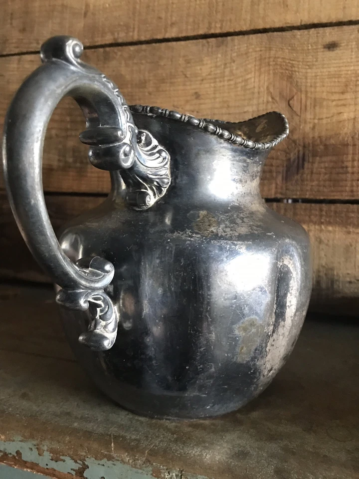 De colección Jarra Victor Silver Co. 2021 S Cuentas Borde Pátina Envejecida RARO Foto 3 de 4