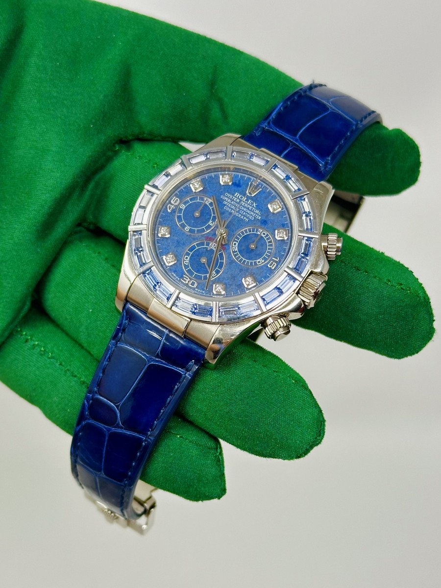 Rolex Daytona 116589 Sodalite Diamond Dial Baguette Sapphire