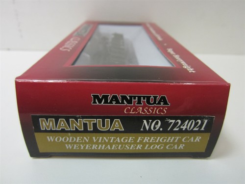 Mantua Classics: Wooden Vintage Freight Car: Weyerhaeuser Log Car: # 724021 | Zustand: New