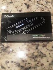 QGeem USB-C 7 port multifunctional converter-open box- new condition 