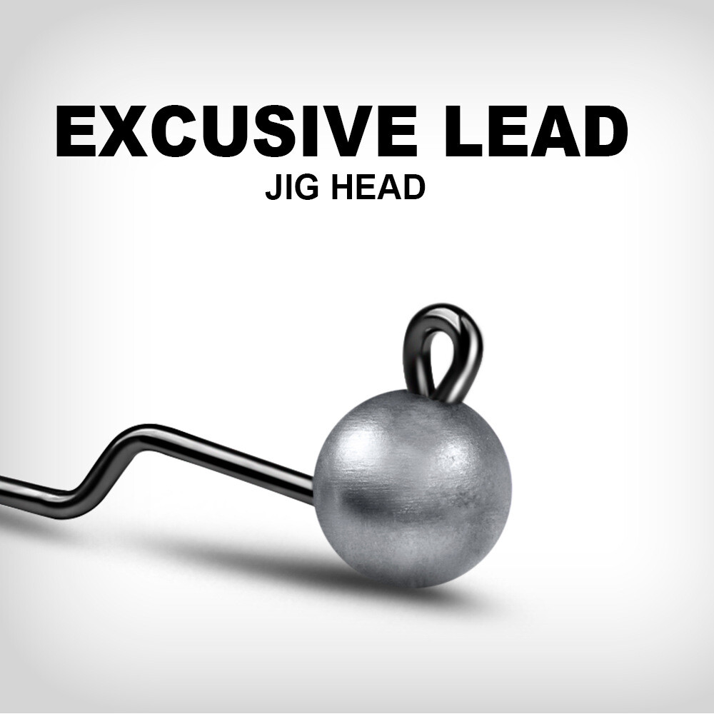 40pcs/Lot Lead Head Fishing Hooks 1/1.8/2.5/3.5g Bullet Jig Head hooks