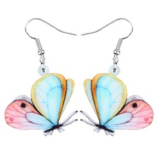 Acrylic Flying Cute Butterfly Earrings Dangle Gifts Insects Jewelry for Women