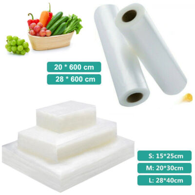 Bonsenkitchen Vacuu Food Sealer Rolls Bags 4 Rolls 20 x 500 c, BPA