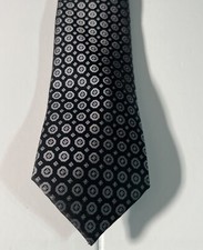 Calvin Klein Neck Tie Silk Blend Black Circle Spotted Pattern MSRP 69.50 NWT