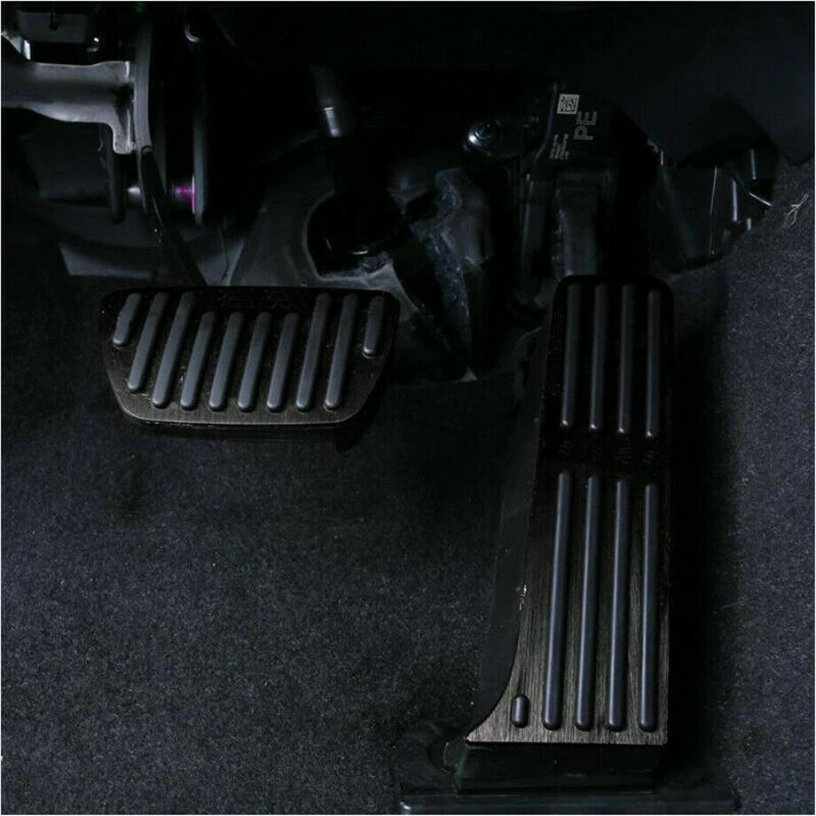 Par de cubiertas de freno de pedal de gasolina sin perforación negras para Toyota Camry 2018-20 2021 Foto 4 de 4