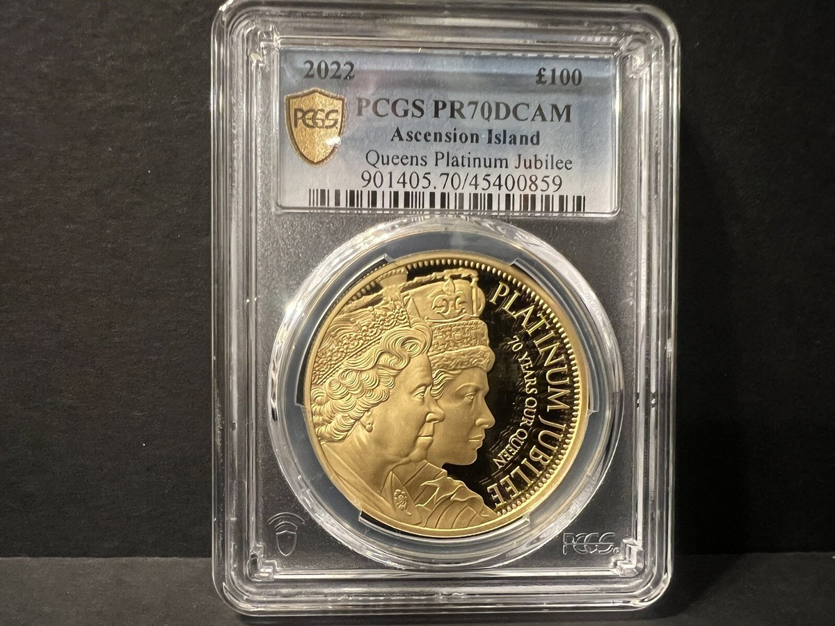 2022 イギリス 1 Sov QE II Platinum Jubilee 2022 Platinum Jubilee Full Sovereign Graded NGC MS70