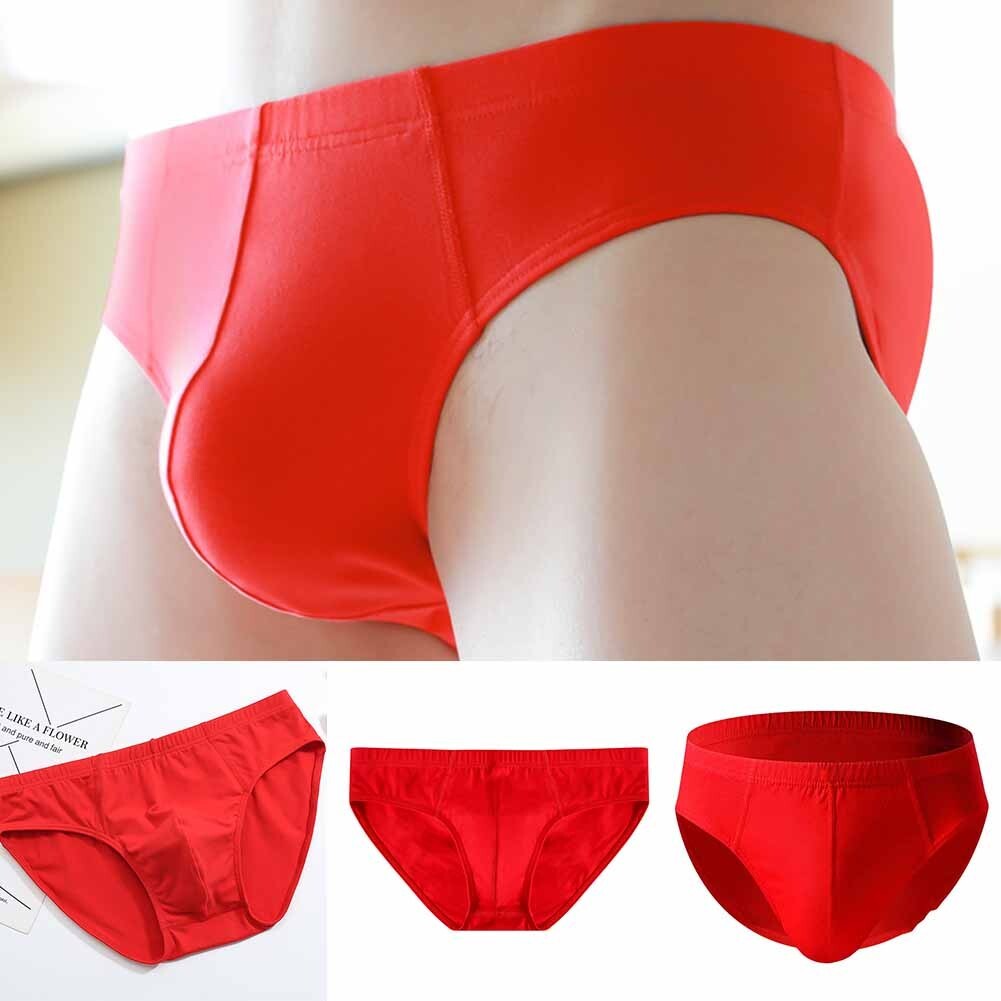 Red Briefs Underpants Daily Shorts Underpants Underwear Breathable Briefs