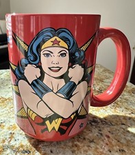 Wonder Woman Coffee Mug NEW Red "Strongest Woman Alive" Zak Designs DC Comics