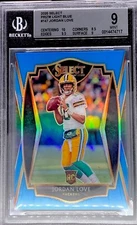 2020 Select Jordan Love Rookie Light Blue #/99 BGS 9 RARE GO PACK🧀