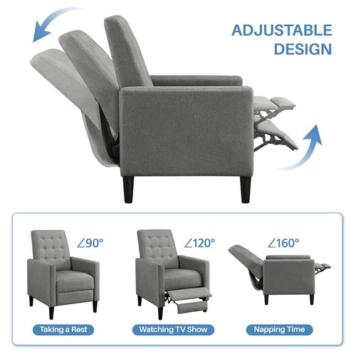 Sillón Relax Ajustable Silla Relax Sillón Reclinable Butaca Silla Grande - Imagen 18 de 23