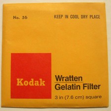 KODAK WRATTEN GELATIN FILTER NO 56 3" or 75mm Square