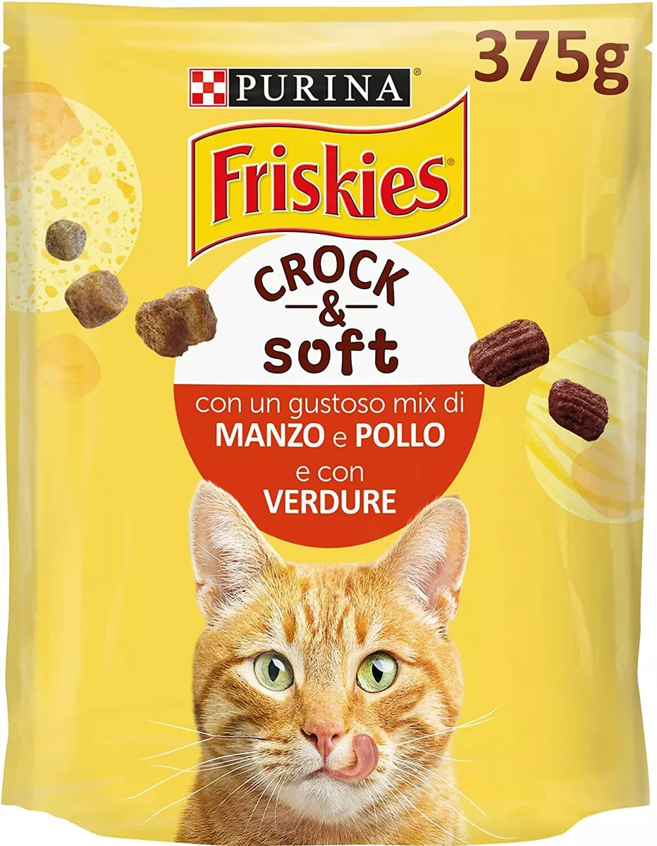 Croquettes Cat Treats Food Dry for Cats Friskies Beef And Chicken 375gr