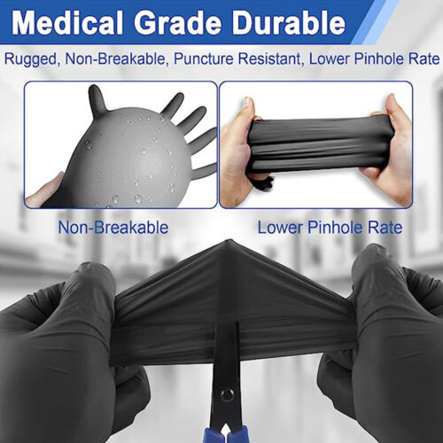 1000THICK Disposable Nitrile Gloves Rubber Blend Powder Free Industrial Mechanic - Picture 7 of 29