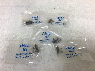 NEW, ( LOT OF 5 ) ANSI 40 CONNECTING LINK, FREE SHIPPING