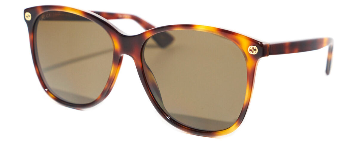 GUCCI ラウントフレムサンクラス GG0024S 002 GUCCI GG0024S-002 Unisex Designer Sunglasses in Havana