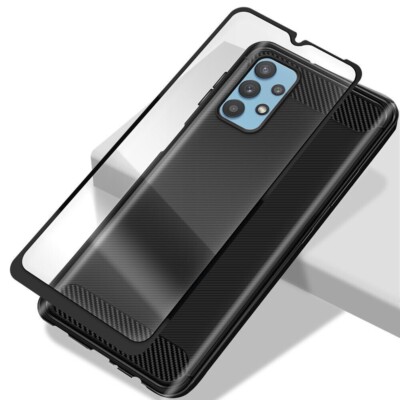 Premium Screen Protector Carbon Fiber TPU Case f Samsung Galaxy A32 5G SM-A326U