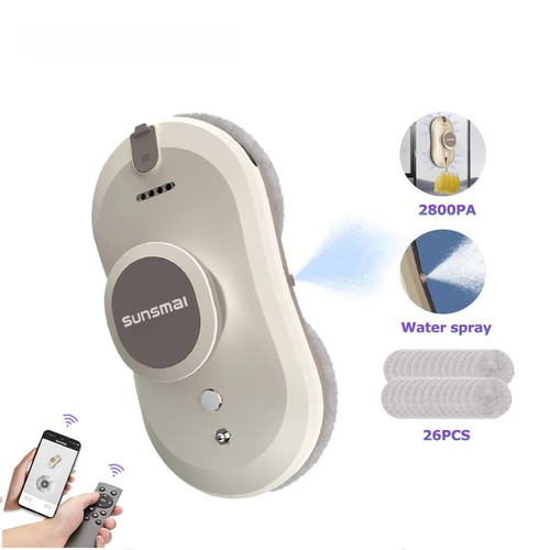 Window Cleaning Robot Water Spray Window Glass Vacuum Cleaner Remote Control New