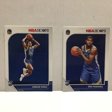 2019-20 NBA Hoops Duo Warriors Rookies Poole & Paschall NBA Basketball Cards