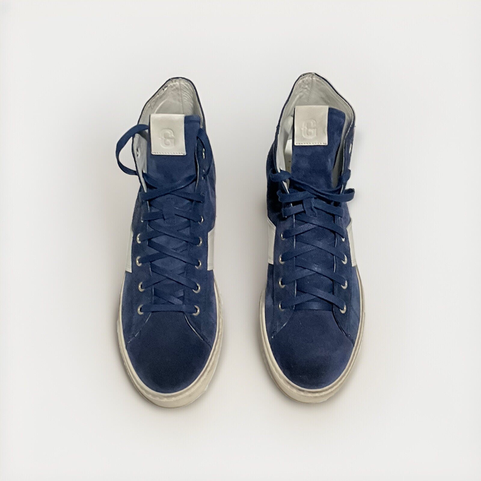 GREATS Brooklyn Men’s 11.5 The Reign High Distressed Navy Limited Edition Shoes image 4