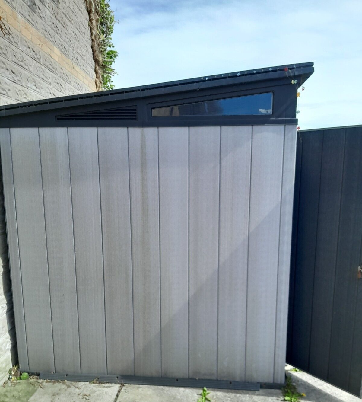 Keter Artisan Pent Outdoor Garden Storage Shed 7 x 7ft Grey Used Collection CF64 eBay