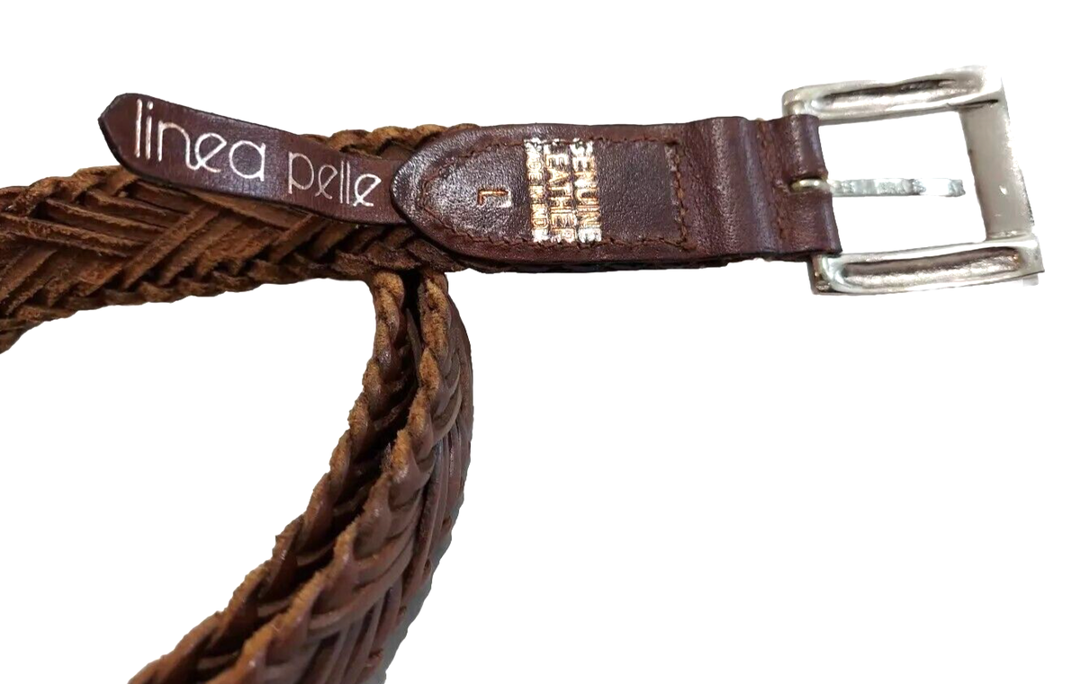 Linea Pelle Collection Brown Leather Belt Linea Pelle Genuine Leather belt – Holy Thrift main image 4