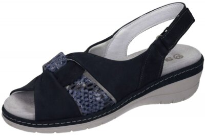 Suave Damen Sandale Blau Schuhe Leder lose Einlage 710060-05