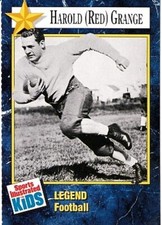 Red Grange 1991 Sports Illustrated SI for Kids SIK Legends football card #322