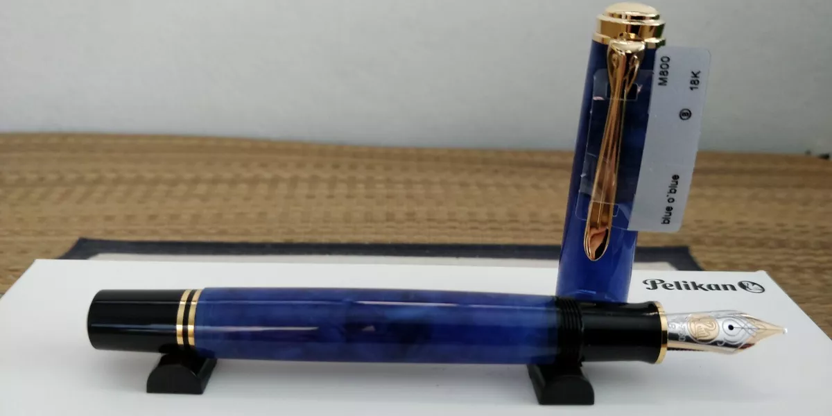 Pelikan M800 Blue o’ Blue Fountain Pen 18K Gold B nib (Special Edition)
